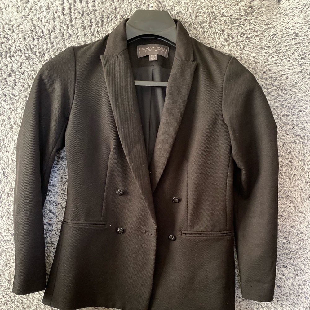 Womens Fenn Wright Manson Studio Jacket Blazer Size XS Black